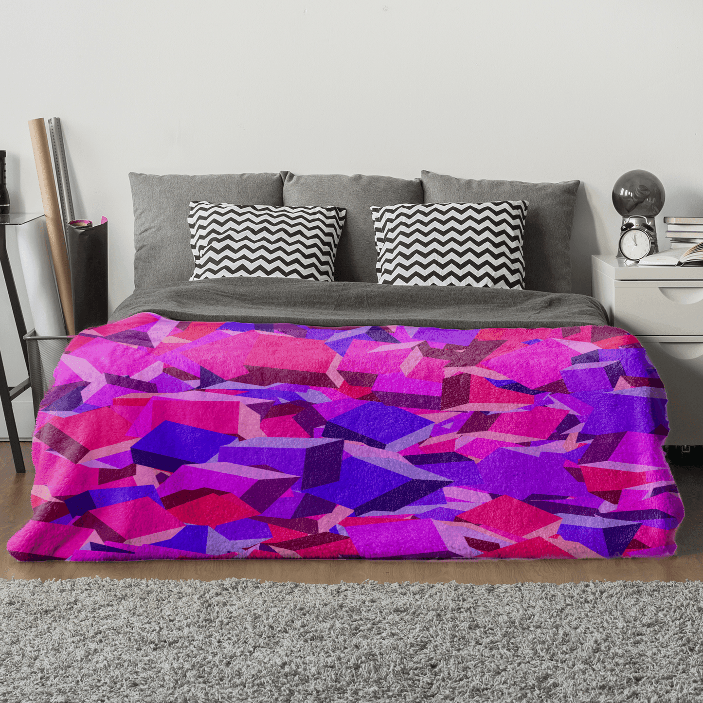 Lila Pink Fleece - Decke Blanket Basic JLR Design