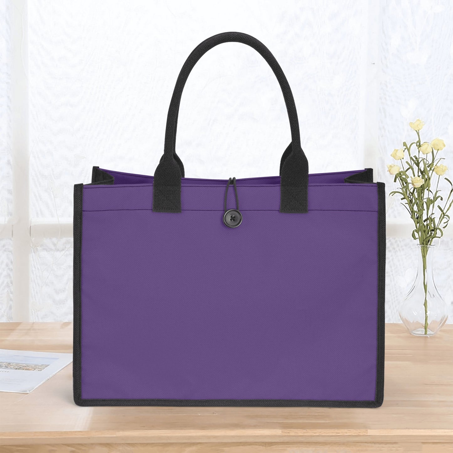 Lila Premium Canvas Shopper Tasche Einkaufstasche JLR Design