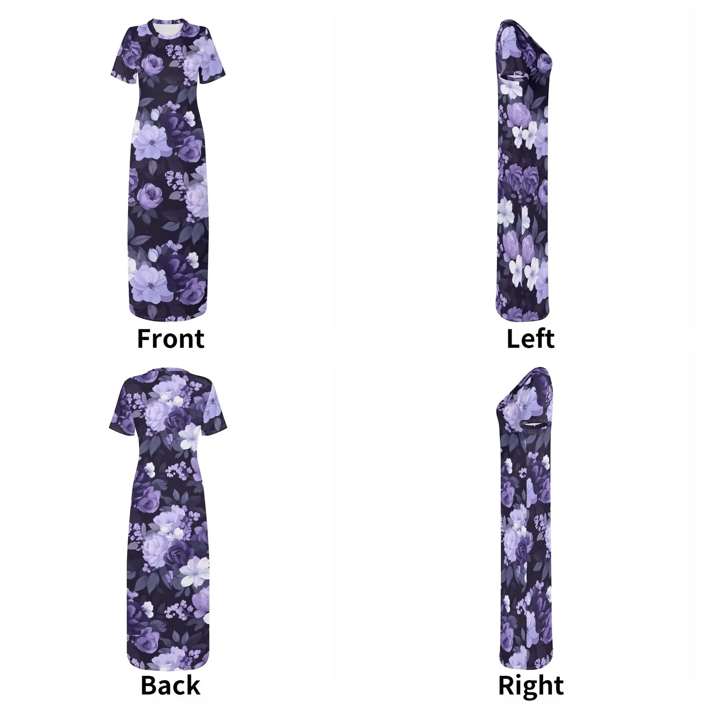 lilac-flowers-v2-short-sleeve-long-dress-long-dress-jlr-design-58892 - JLR Design