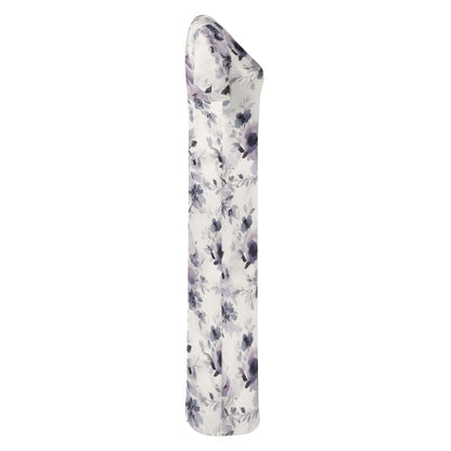 lilac-flowers-v3-short-sleeve-long-dress-long-dress-jlr-design-51331 - JLR Design