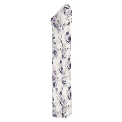 lilac-flowers-v3-short-sleeve-long-dress-long-dress-jlr-design-22553 - JLR Design