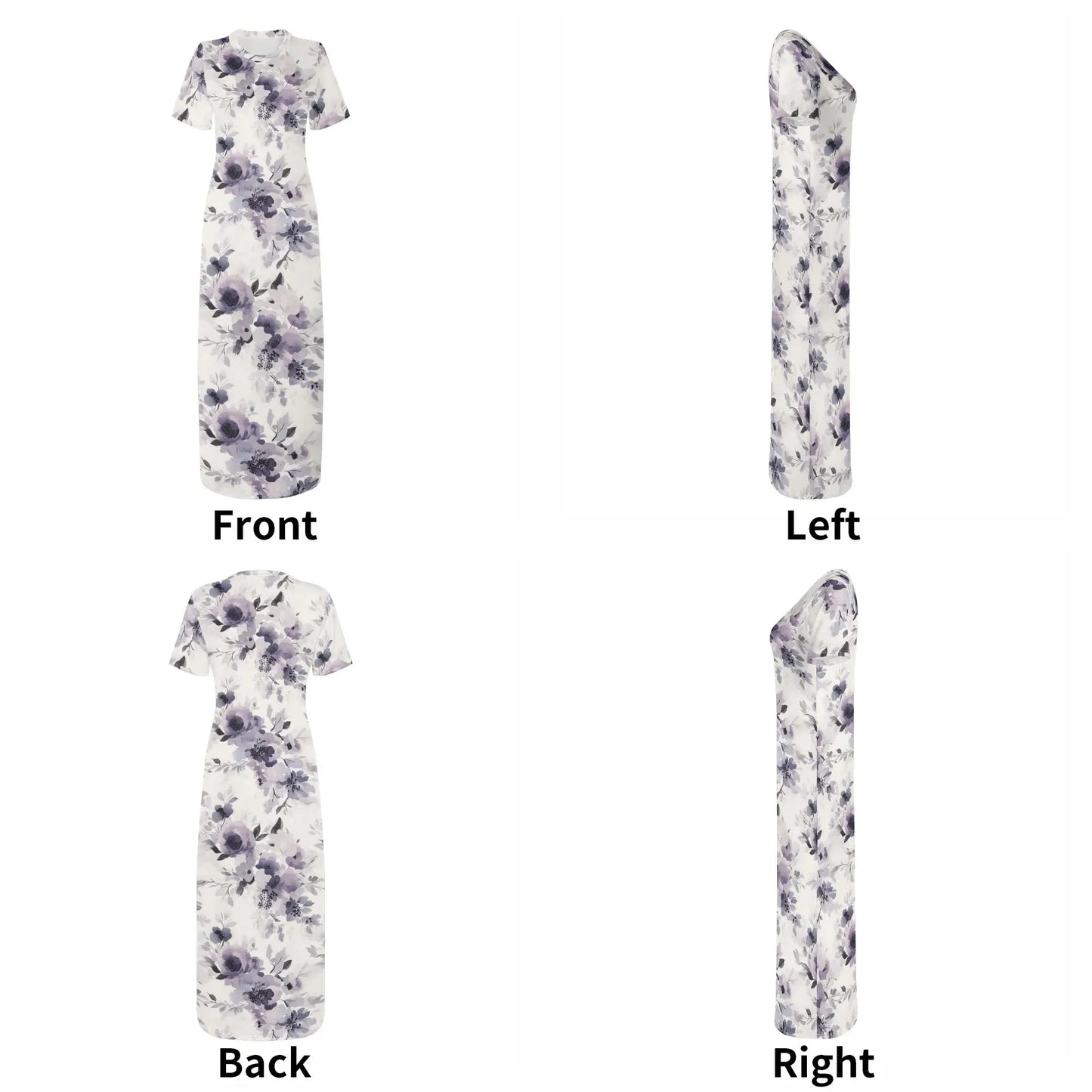 lilac-flowers-v3-short-sleeve-long-dress-long-dress-jlr-design-69046 - JLR Design