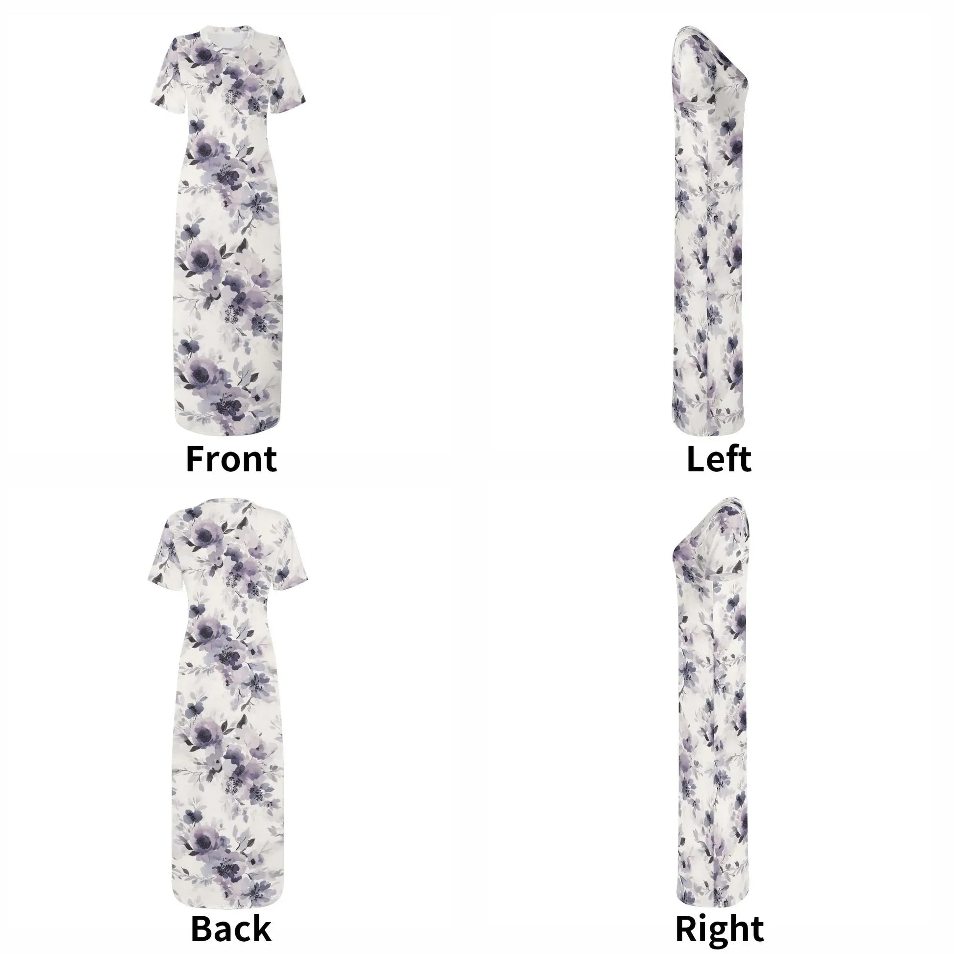 lilac-flowers-v3-short-sleeve-long-dress-long-dress-jlr-design-69046 - JLR Design