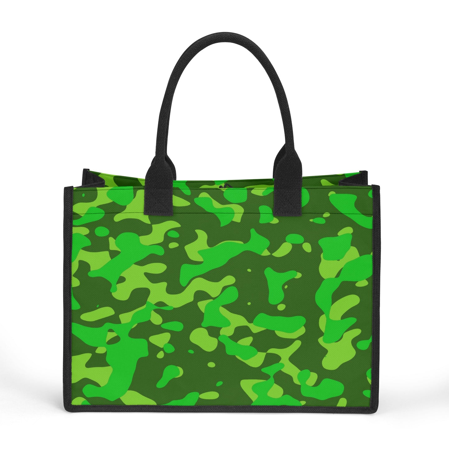 Lime Green Camouflage Canvas Shopper Tasche Einkaufstasche JLR Design