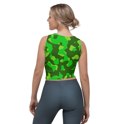 Lime Green Camouflage Damen Crop Top Crop Top 47.99 Camouflage, Crop, Damen, Green, Lime, Top JLR Design