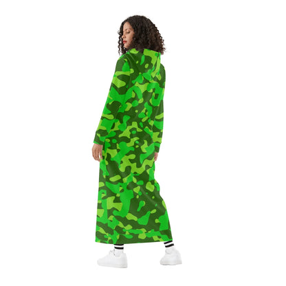 lime-green-camouflage-bequemes-leichtes-hoodie-kleid-hoodiekleid-jlr-design-84445 - JLR Design