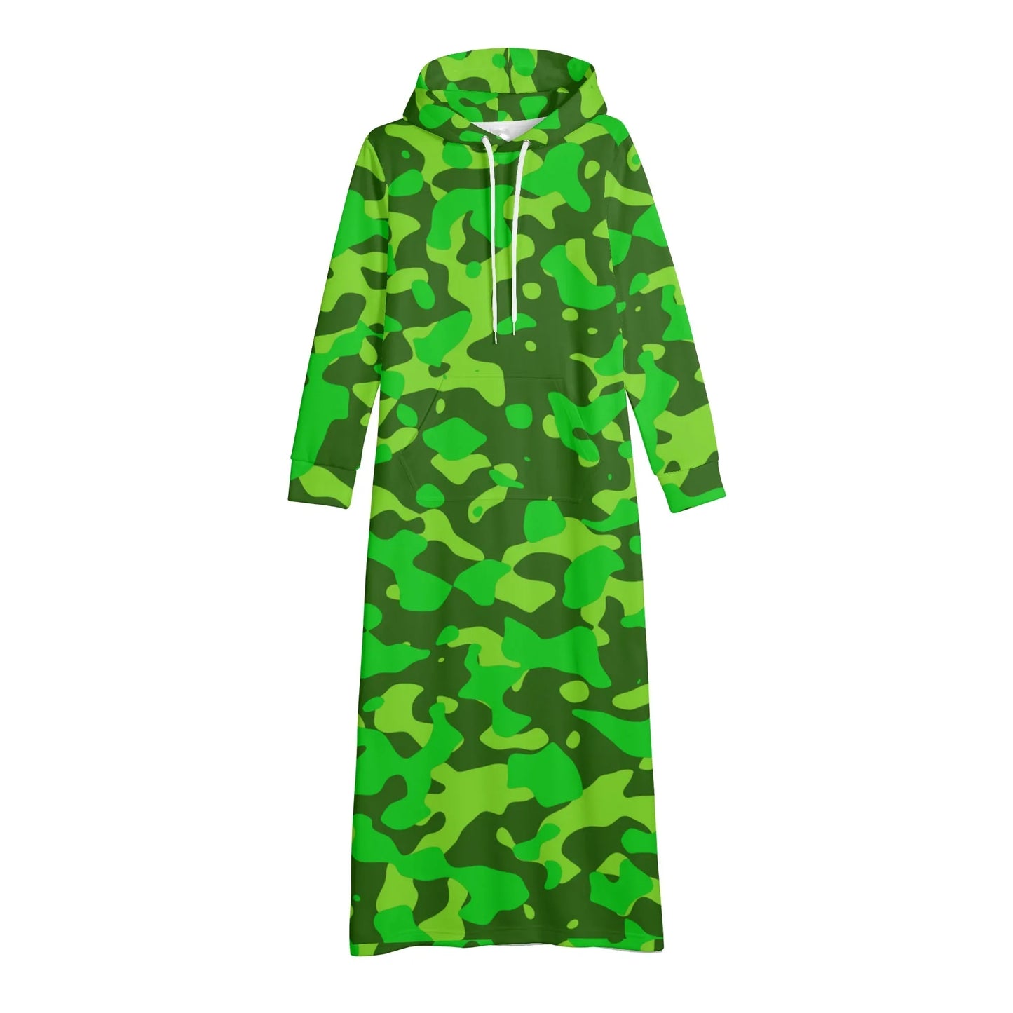 lime-green-camouflage-bequemes-leichtes-hoodie-kleid-hoodiekleid-jlr-design-62965 - JLR Design