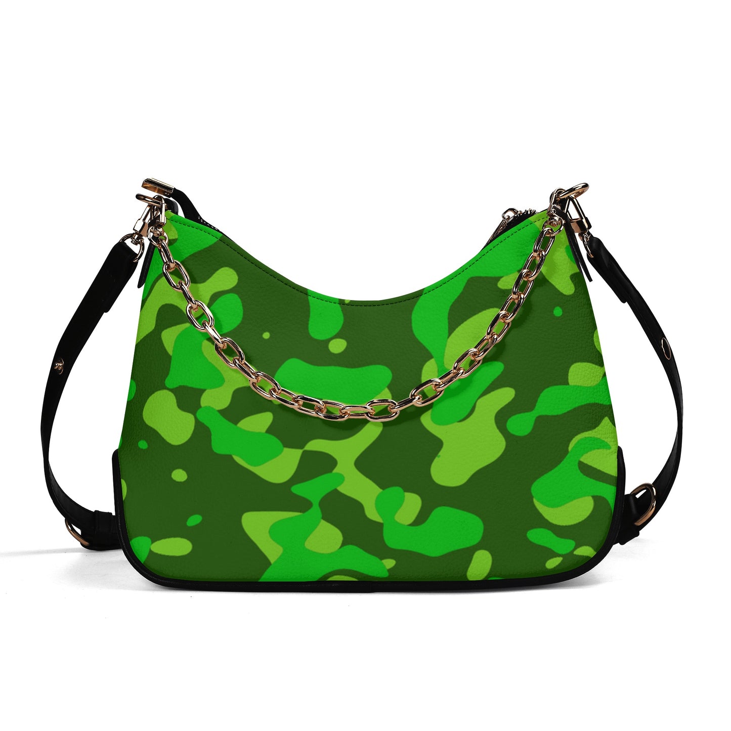 Lime Green Camouflage elegante Umhängetasche mit Kette Umhängetasche JLR Design