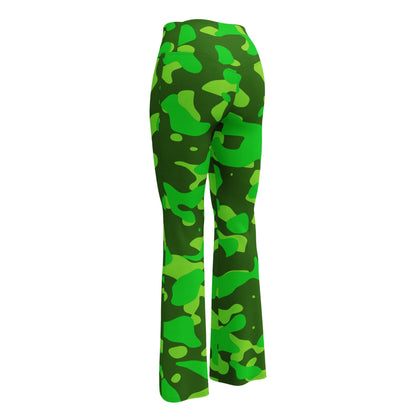 Lime Green Camouflage High Waist Flare Leggings Flare Leggings 69.99 Camouflage, Flare, Green, High, Leggings, Lime, Waist JLR Design