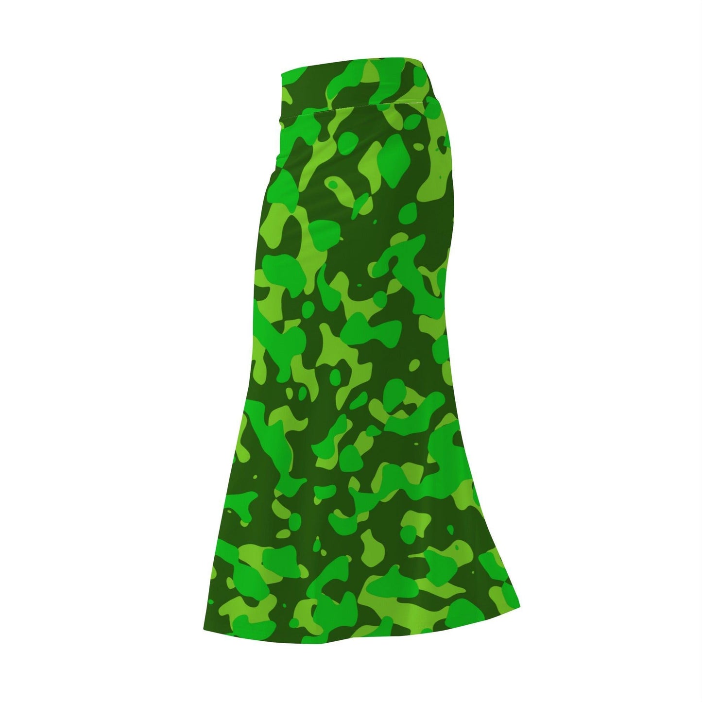 Lime Green Camouflage langer Rock -- Lime Green Camouflage langer Rock - undefined Langer Rock | JLR Design