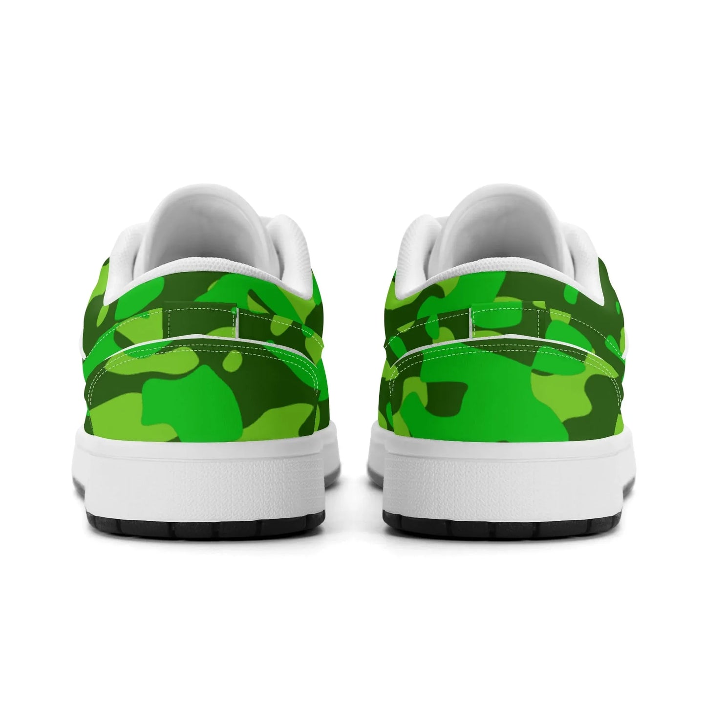 lime-green-camouflage-low-top-leder-sneaker-fur-damen-sneaker-jlr-design-30113 - JLR Design