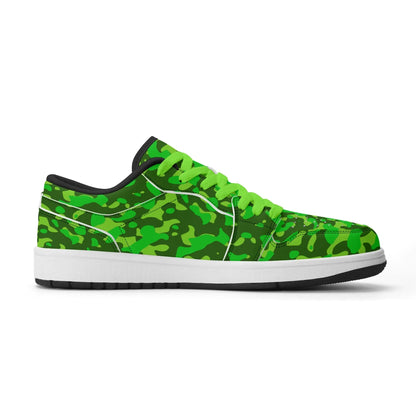 lime-green-camouflage-low-top-leder-sneaker-fur-herren-sneaker-jlr-design-89400 - JLR Design