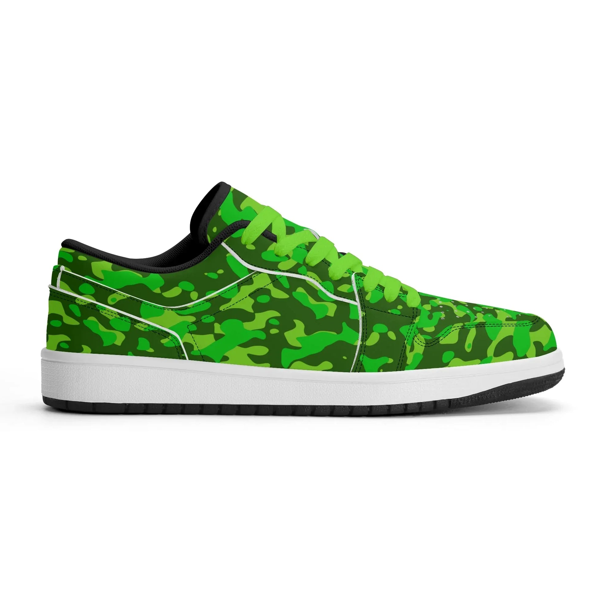 lime-green-camouflage-low-top-leder-sneaker-fur-herren-sneaker-jlr-design-97080 - JLR Design