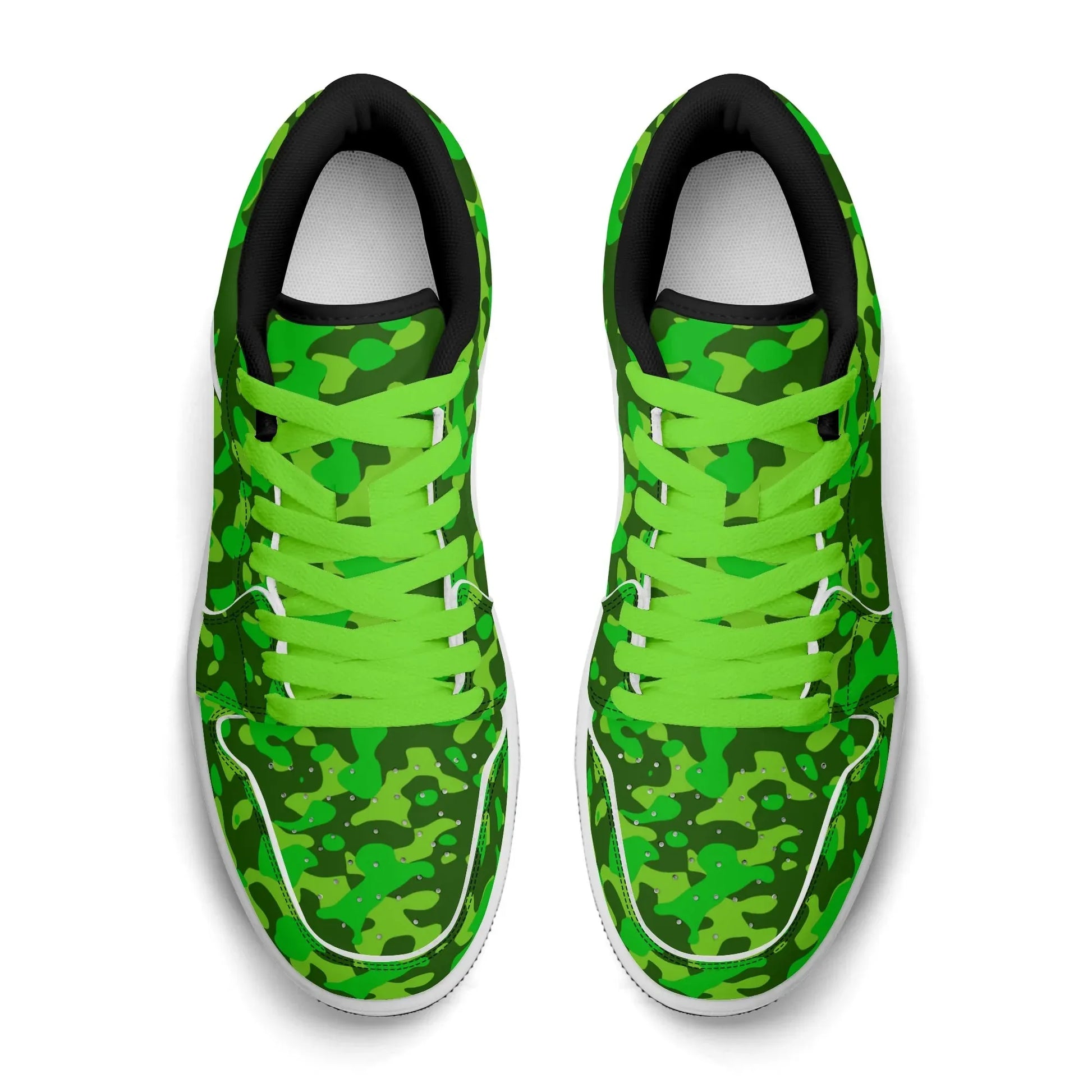 lime-green-camouflage-low-top-leder-sneaker-fur-herren-sneaker-jlr-design-58677 - JLR Design
