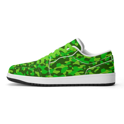 lime-green-camouflage-low-top-leder-sneaker-fur-herren-sneaker-jlr-design-60082 - JLR Design