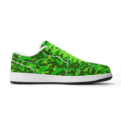 lime-green-camouflage-low-top-leder-sneaker-fur-herren-sneaker-jlr-design-78740 - JLR Design