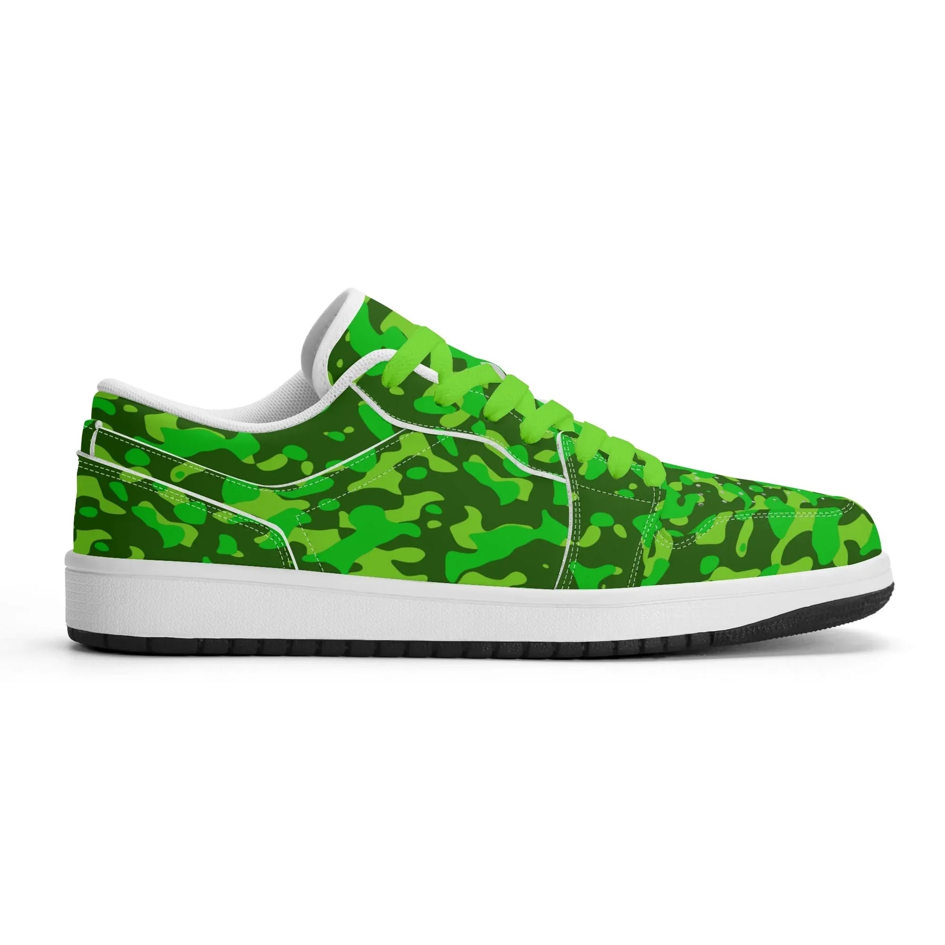 lime-green-camouflage-low-top-leder-sneaker-fur-herren-sneaker-jlr-design-71741 - JLR Design