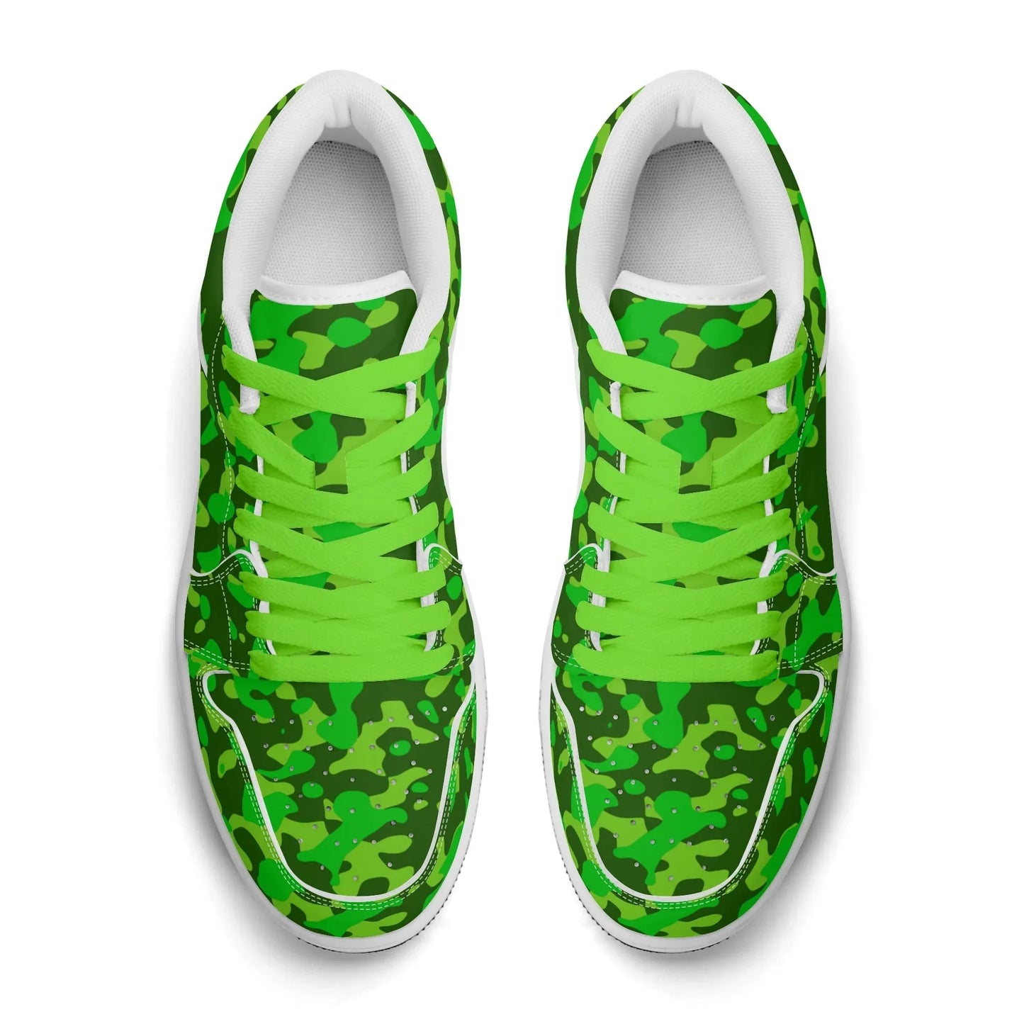 lime-green-camouflage-low-top-leder-sneaker-fur-herren-sneaker-jlr-design-65679 - JLR Design