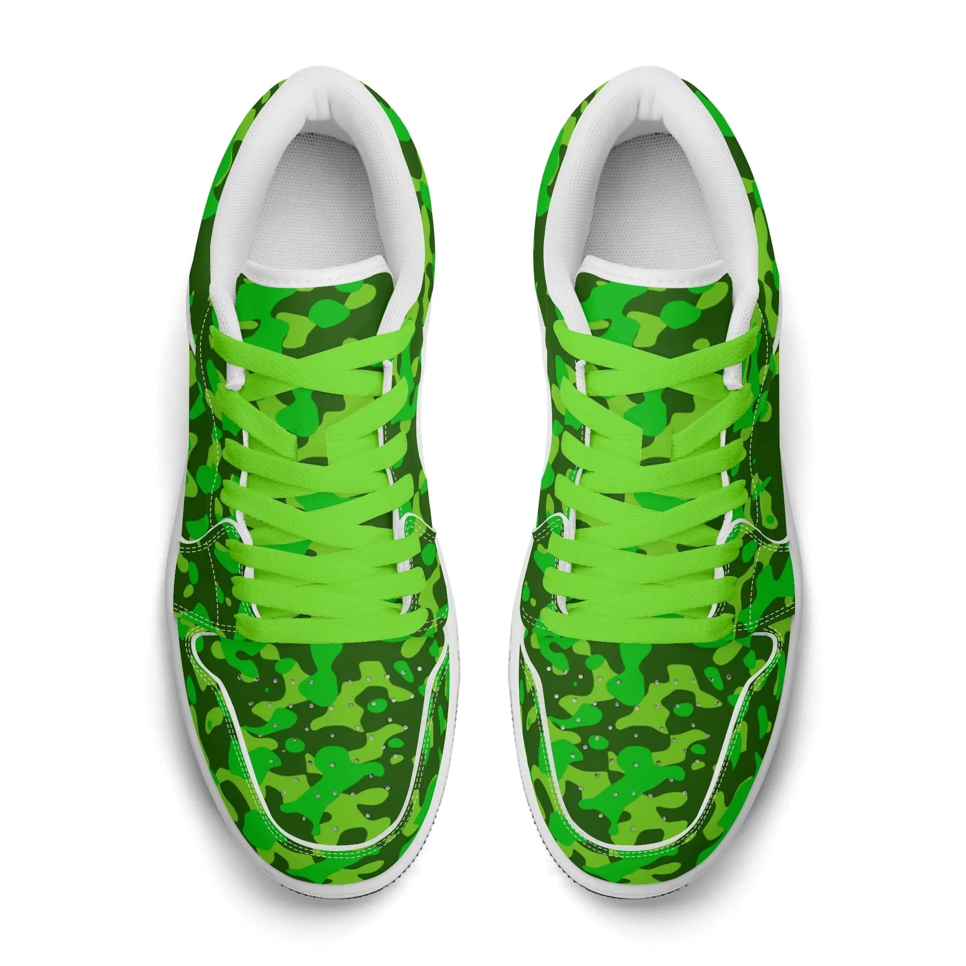 lime-green-camouflage-low-top-leder-sneaker-fur-herren-sneaker-jlr-design-65679 - JLR Design
