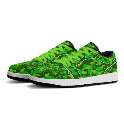 lime-green-camouflage-low-top-leder-sneaker-fur-herren-sneaker-jlr-design-33660 - JLR Design