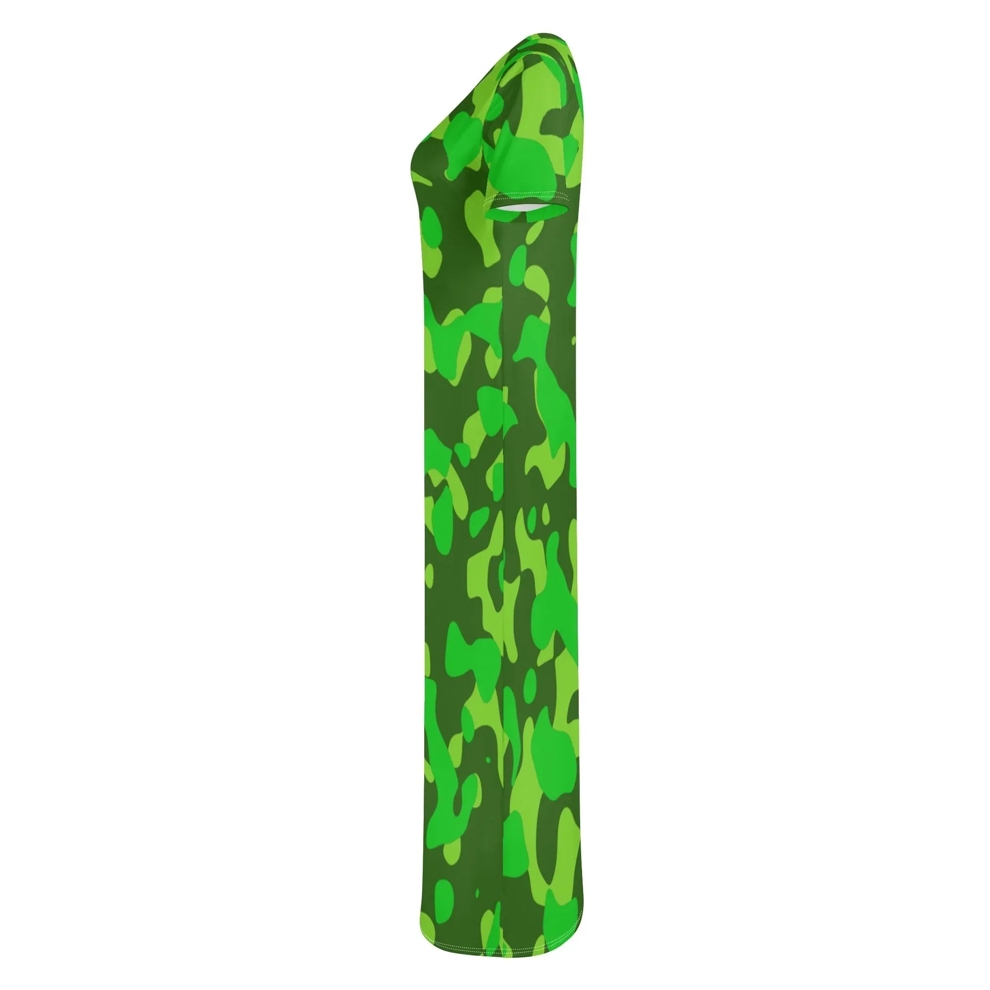 lime-green-camouflage-short-sleeve-long-dress-long-dress-jlr-design-28765 - JLR Design