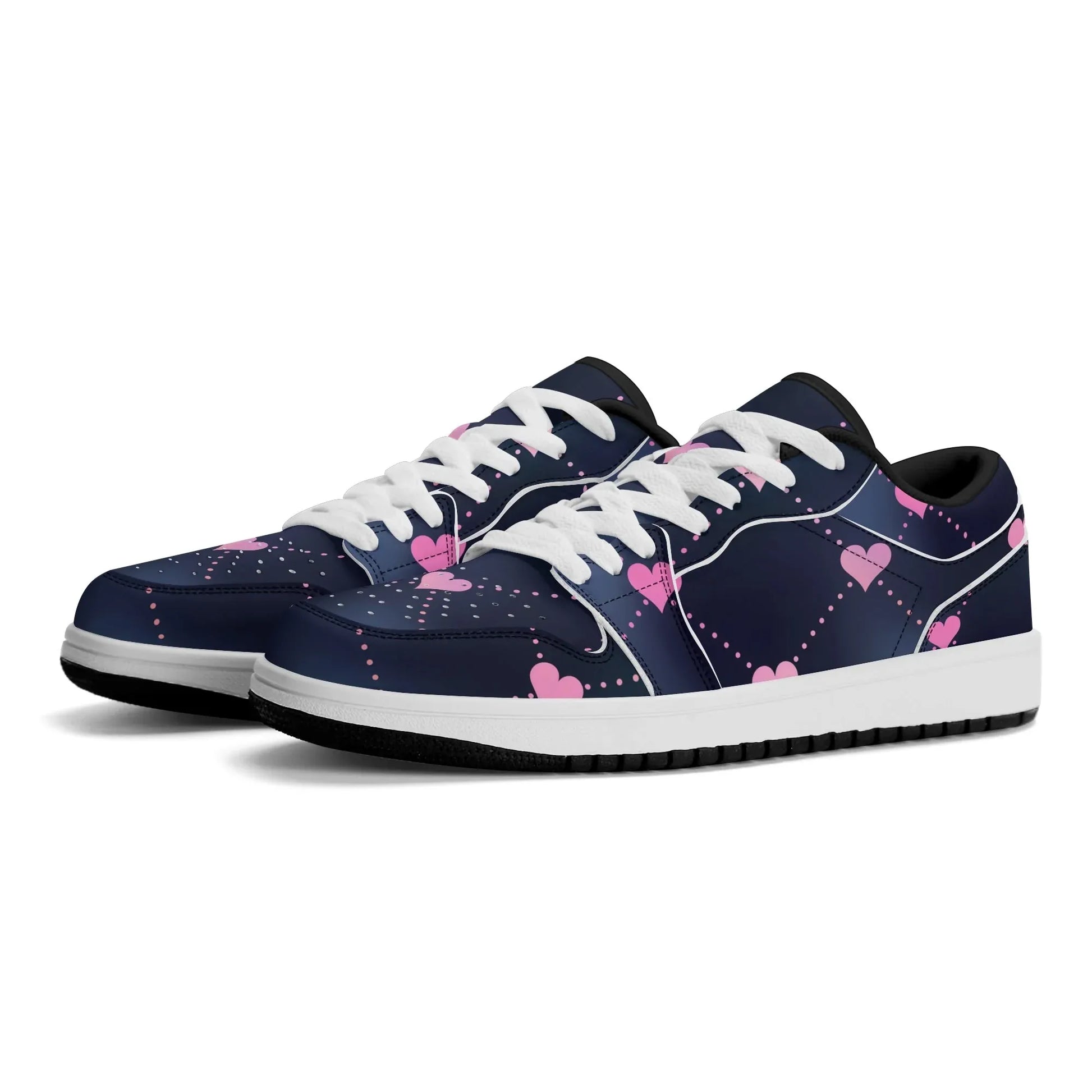 lined-hearts-low-top-leder-sneaker-fur-damen-sneaker-jlr-design-35699 - JLR Design