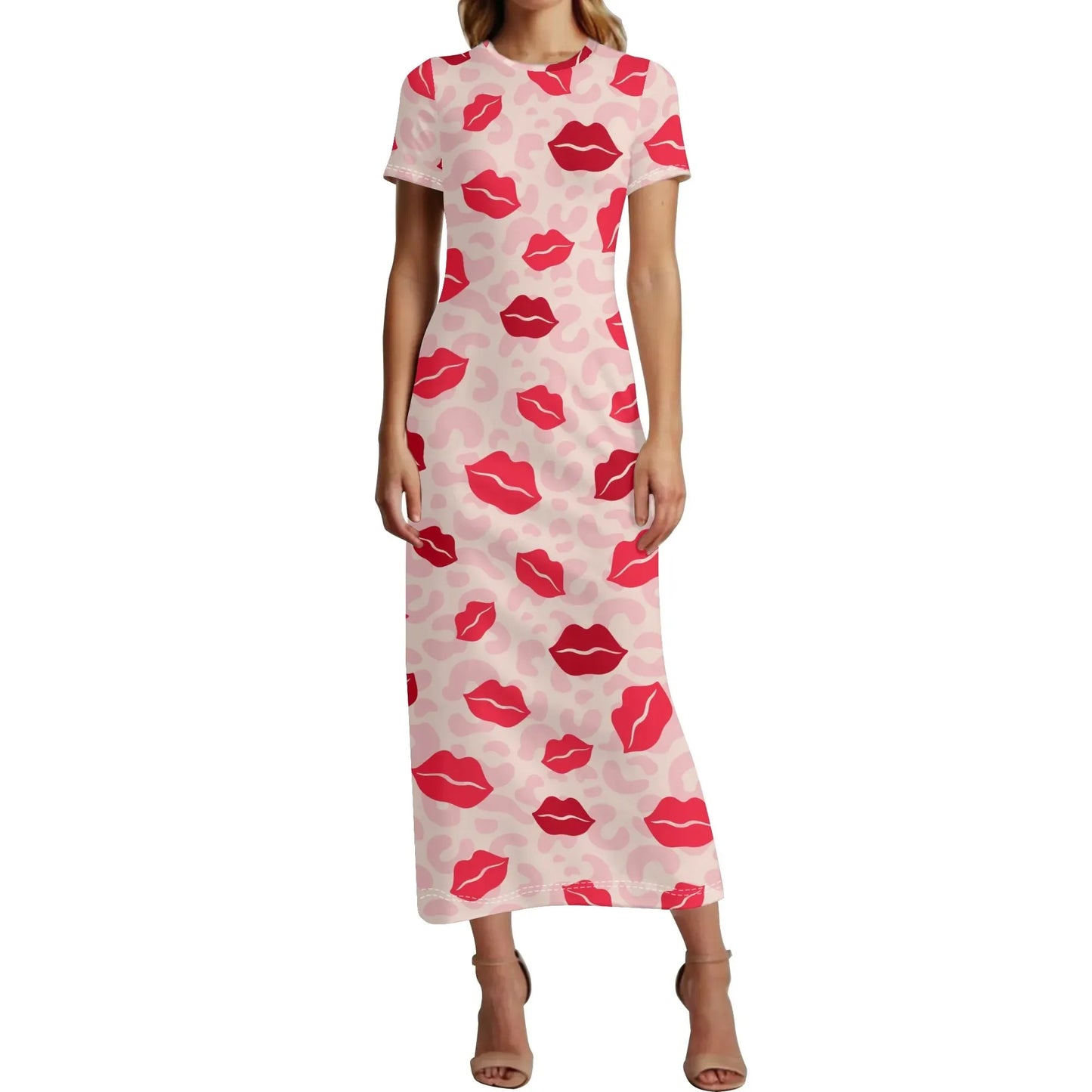 lips-short-sleeve-long-dress-long-dress-jlr-design-88487 - JLR Design