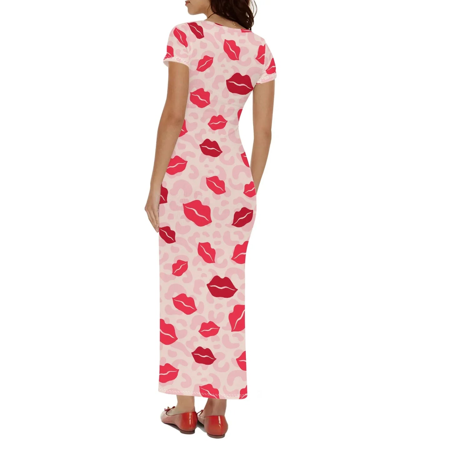 lips-short-sleeve-long-dress-long-dress-jlr-design-17655 - JLR Design