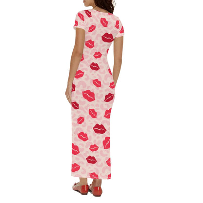 lips-short-sleeve-long-dress-long-dress-jlr-design-17655 - JLR Design
