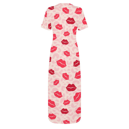 lips-short-sleeve-long-dress-long-dress-jlr-design-41490 - JLR Design