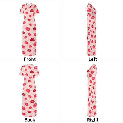 lips-short-sleeve-long-dress-long-dress-jlr-design-48128 - JLR Design