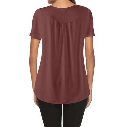 lockere-bluse-mit-u-ausschnitt-und-kurzen-armeln-fur-damen-auburn-bluse-jlr-design-30013 - JLR Design