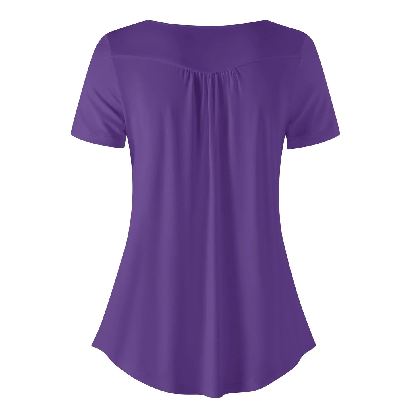 lockere-bluse-mit-u-ausschnitt-und-kurzen-armeln-fur-damen-indigo-bluse-jlr-design-79418 - JLR Design