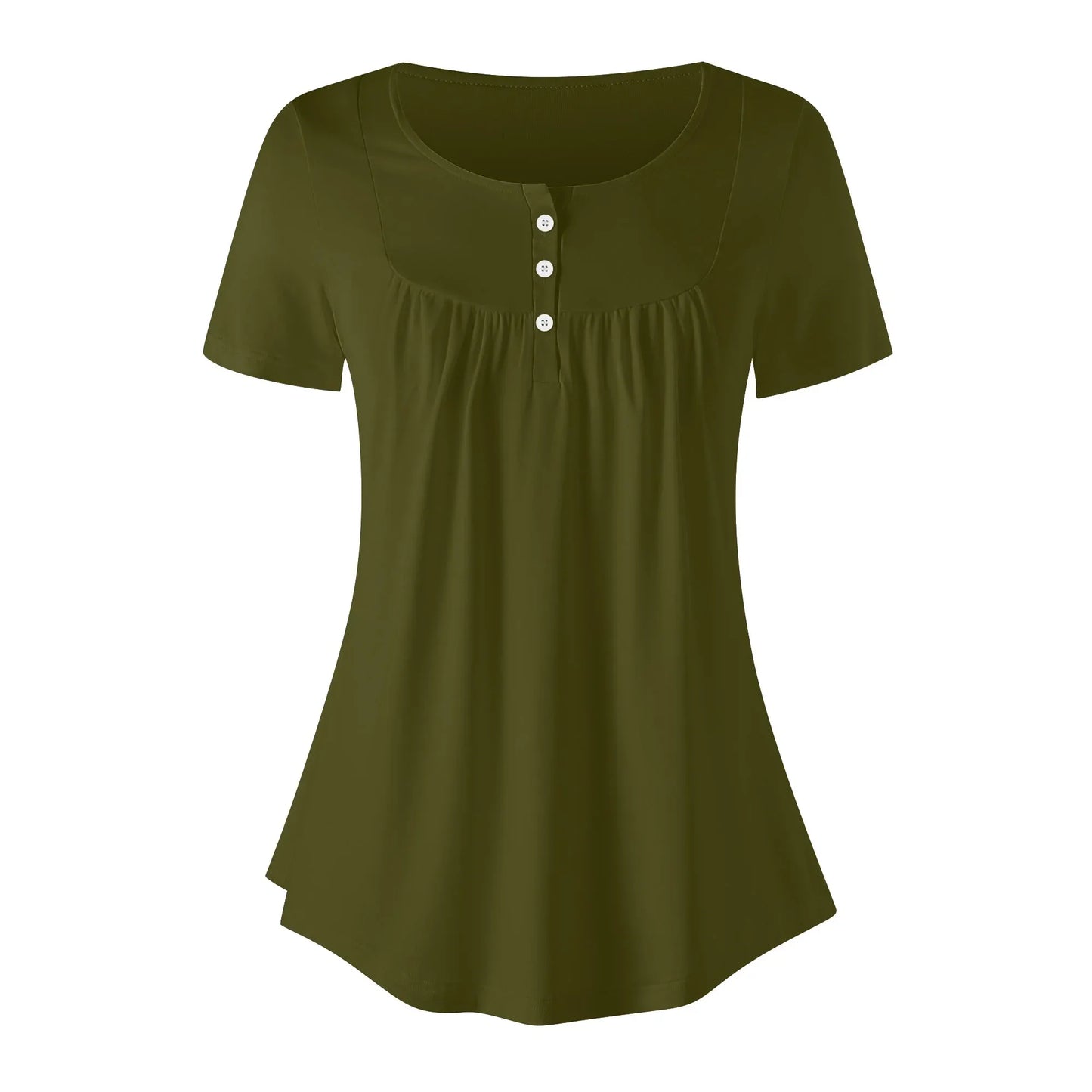 lockere-bluse-mit-u-ausschnitt-und-kurzen-armeln-fur-damen-karaka-bluse-jlr-design-46847 - JLR Design