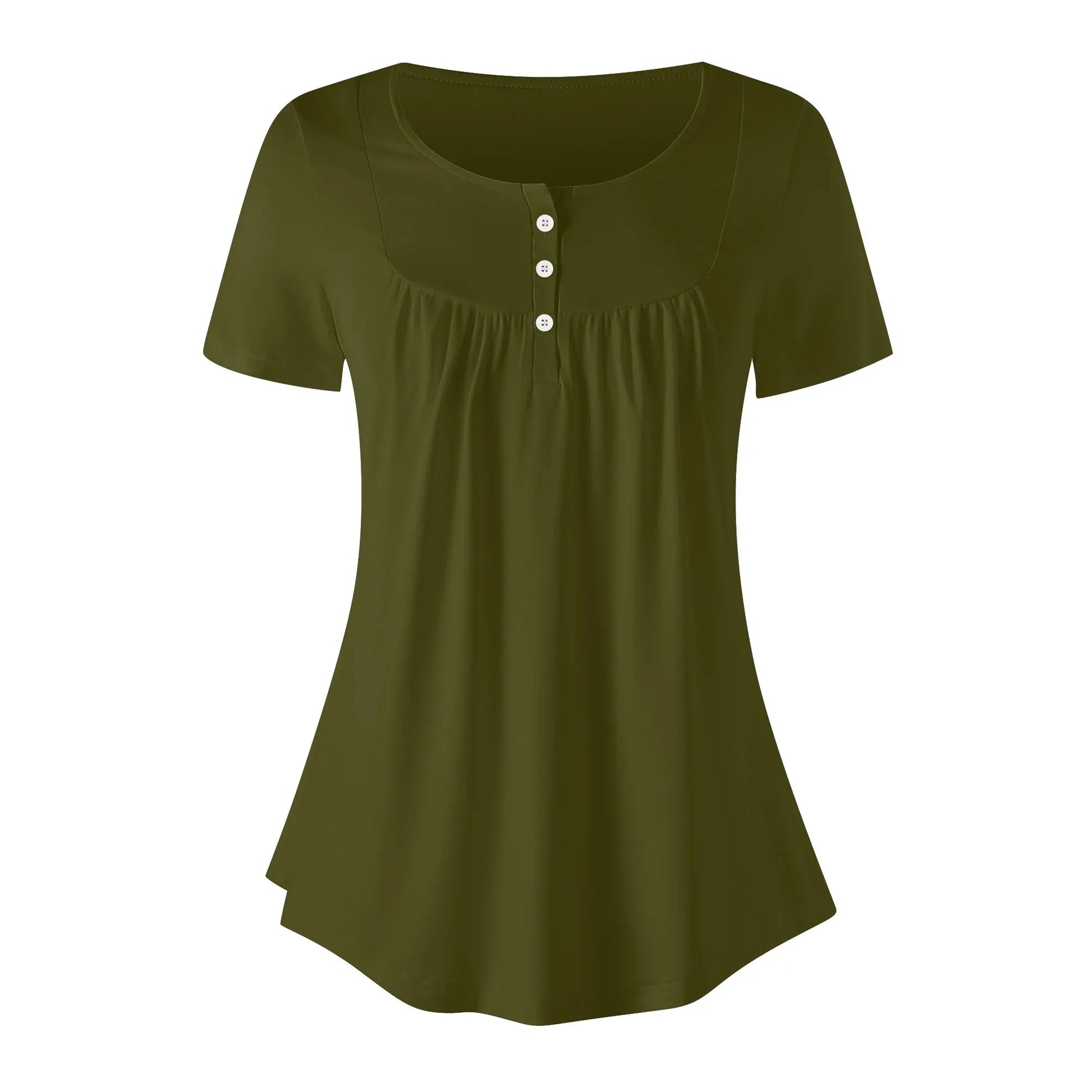 lockere-bluse-mit-u-ausschnitt-und-kurzen-armeln-fur-damen-karaka-bluse-jlr-design-46847 - JLR Design