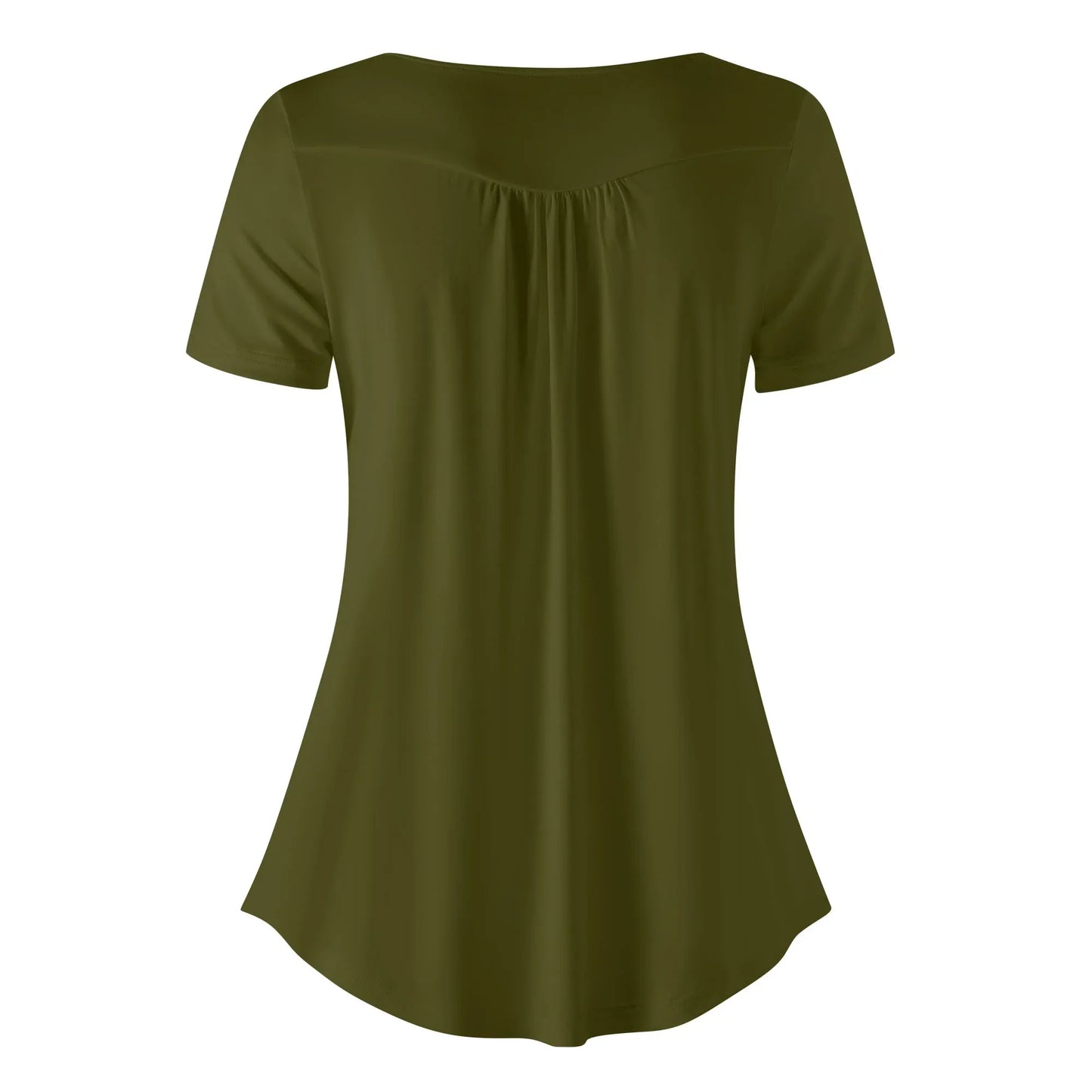 lockere-bluse-mit-u-ausschnitt-und-kurzen-armeln-fur-damen-karaka-bluse-jlr-design-54095 - JLR Design