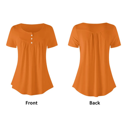 lockere-bluse-mit-u-ausschnitt-und-kurzen-armeln-fur-damen-mango-tango-bluse-jlr-design-52224 - JLR Design