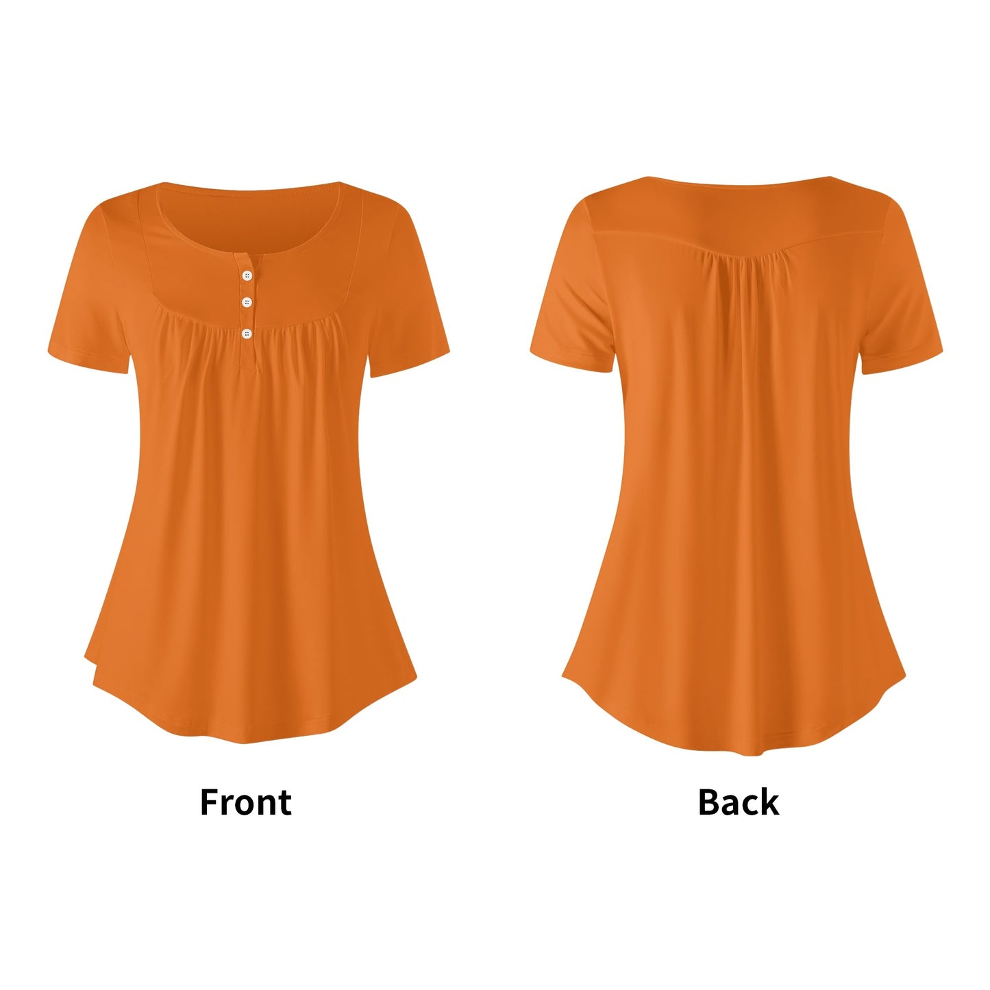 Lockere Bluse mit U-Ausschnitt und kurzen Ärmeln für Damen - Mango Tango Bluse JLR Design