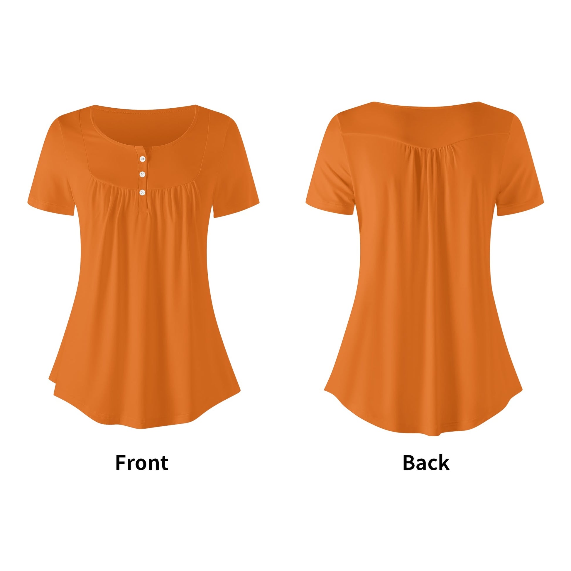 Lockere Bluse mit U-Ausschnitt und kurzen Ärmeln für Damen - Mango Tango Bluse JLR Design