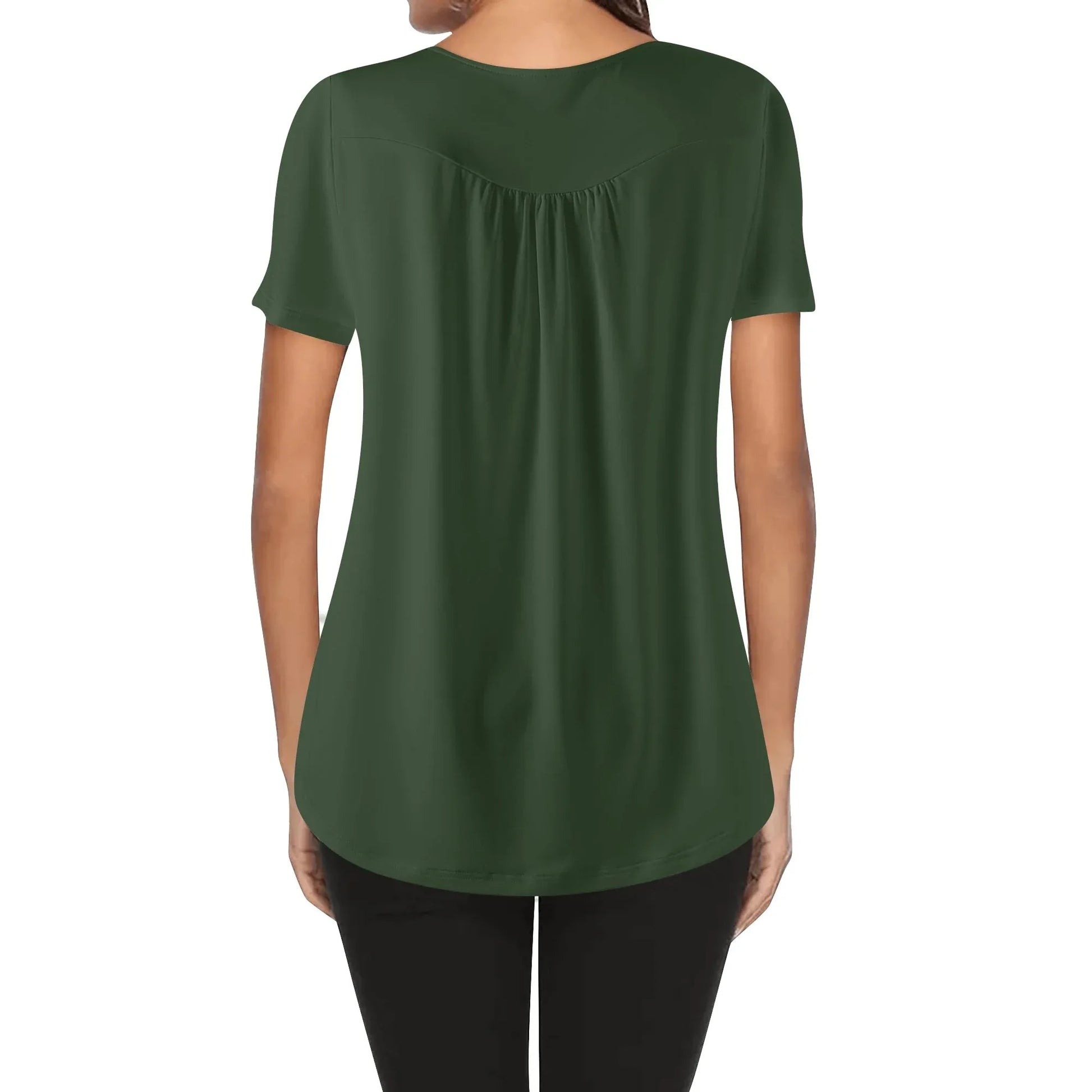 lockere-bluse-mit-u-ausschnitt-und-kurzen-armeln-fur-damen-myrte-bluse-jlr-design-80968 - JLR Design