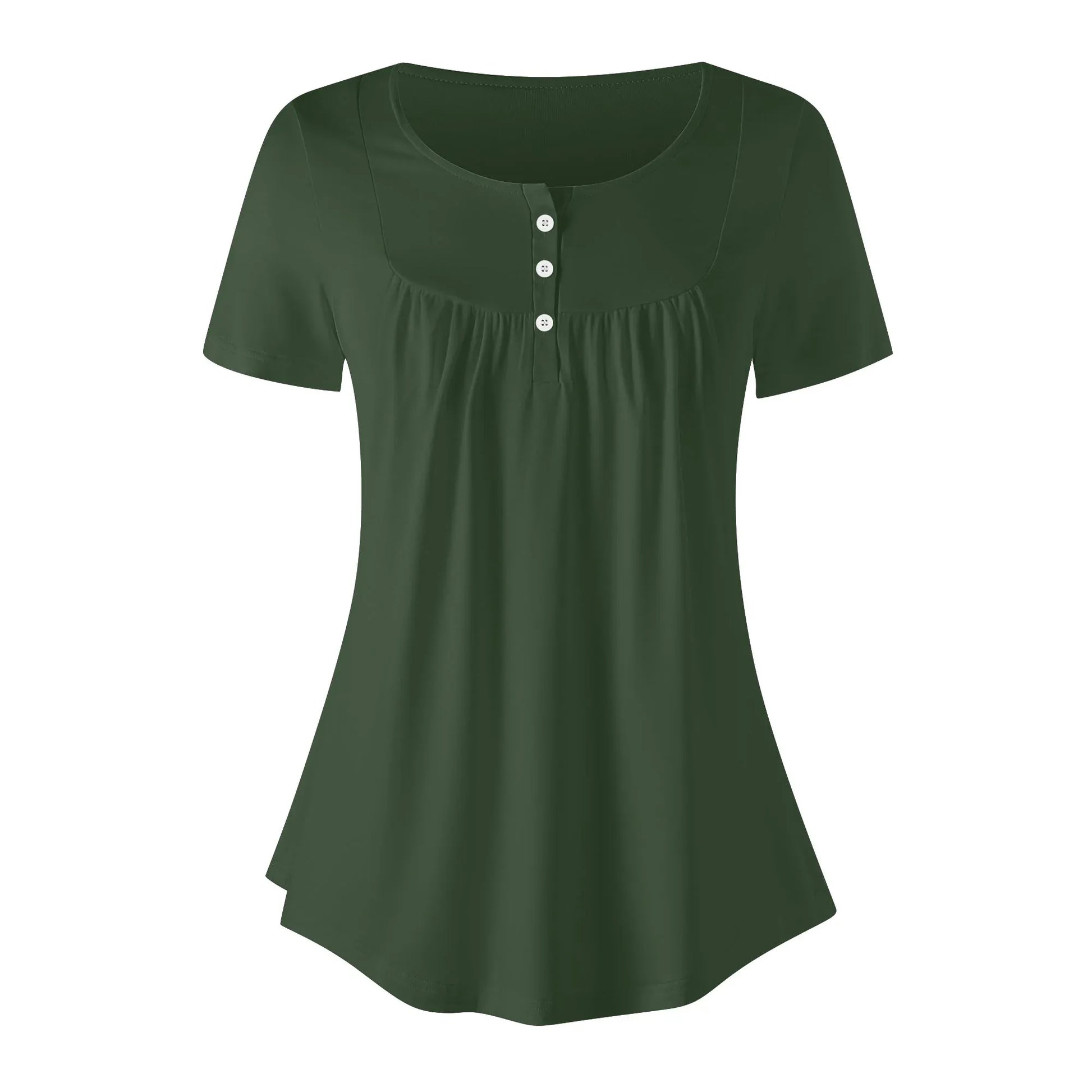 lockere-bluse-mit-u-ausschnitt-und-kurzen-armeln-fur-damen-myrte-bluse-jlr-design-96395 - JLR Design