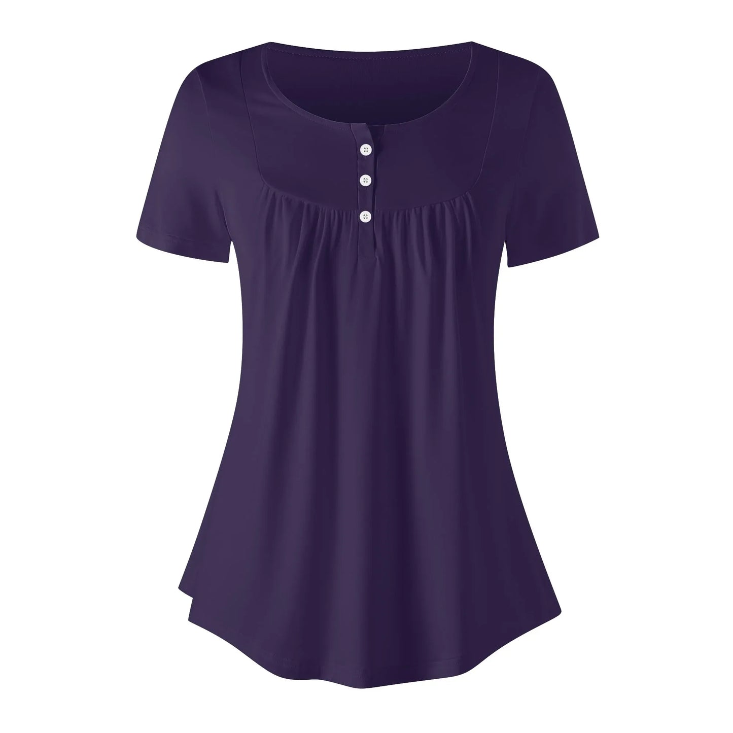 lockere-bluse-mit-u-ausschnitt-und-kurzen-armeln-fur-damen-tolopea-bluse-jlr-design-83949 - JLR Design