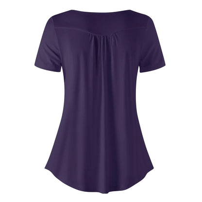 lockere-bluse-mit-u-ausschnitt-und-kurzen-armeln-fur-damen-tolopea-bluse-jlr-design-39812 - JLR Design