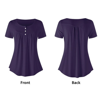 lockere-bluse-mit-u-ausschnitt-und-kurzen-armeln-fur-damen-tolopea-bluse-jlr-design-99713 - JLR Design
