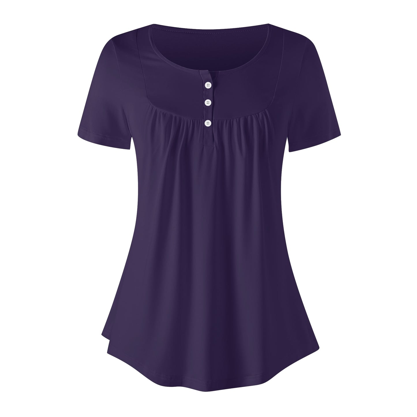 Lockere Bluse mit U-Ausschnitt und kurzen Ärmeln für Damen - Tolopea Bluse JLR Design