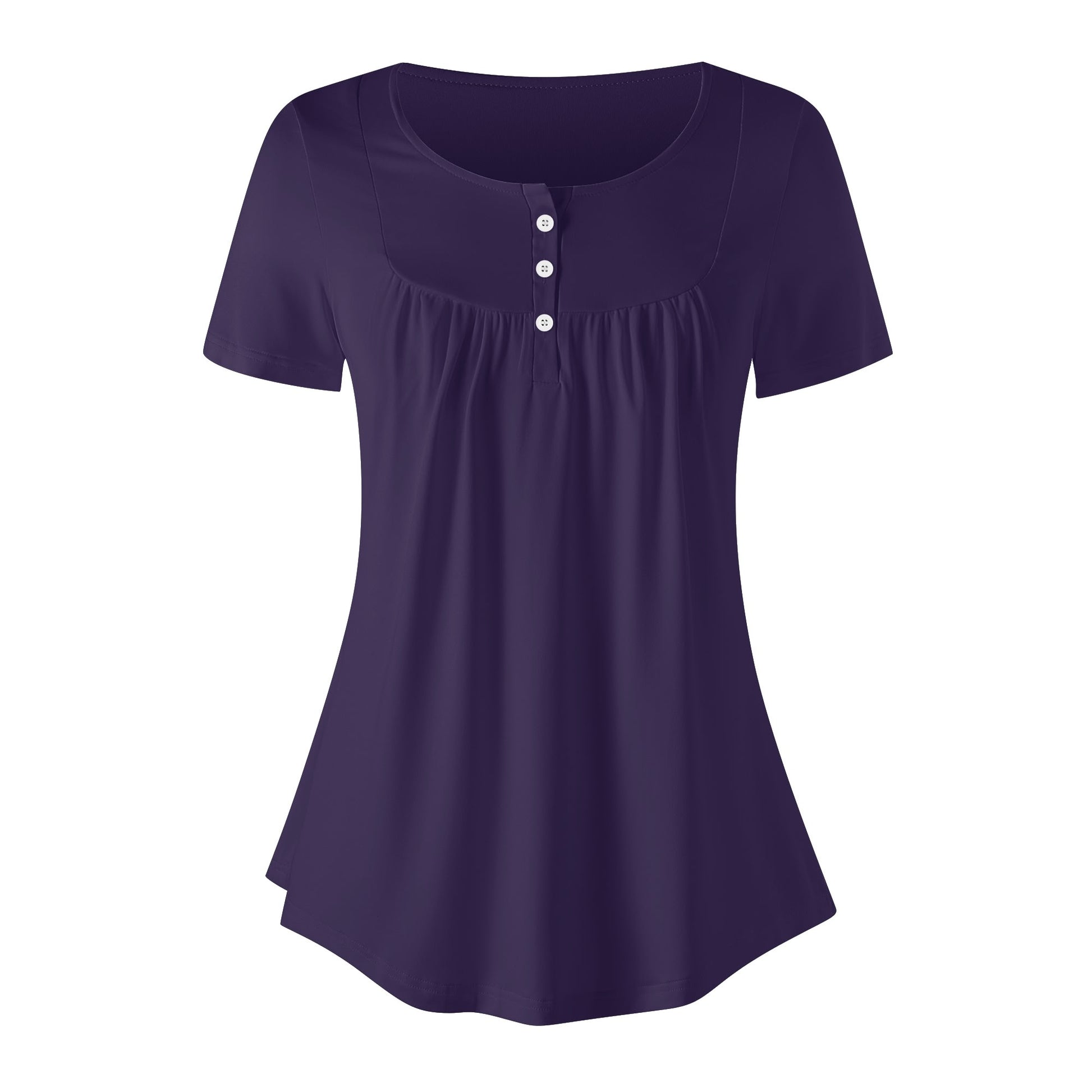 Lockere Bluse mit U-Ausschnitt und kurzen Ärmeln für Damen - Tolopea Bluse JLR Design