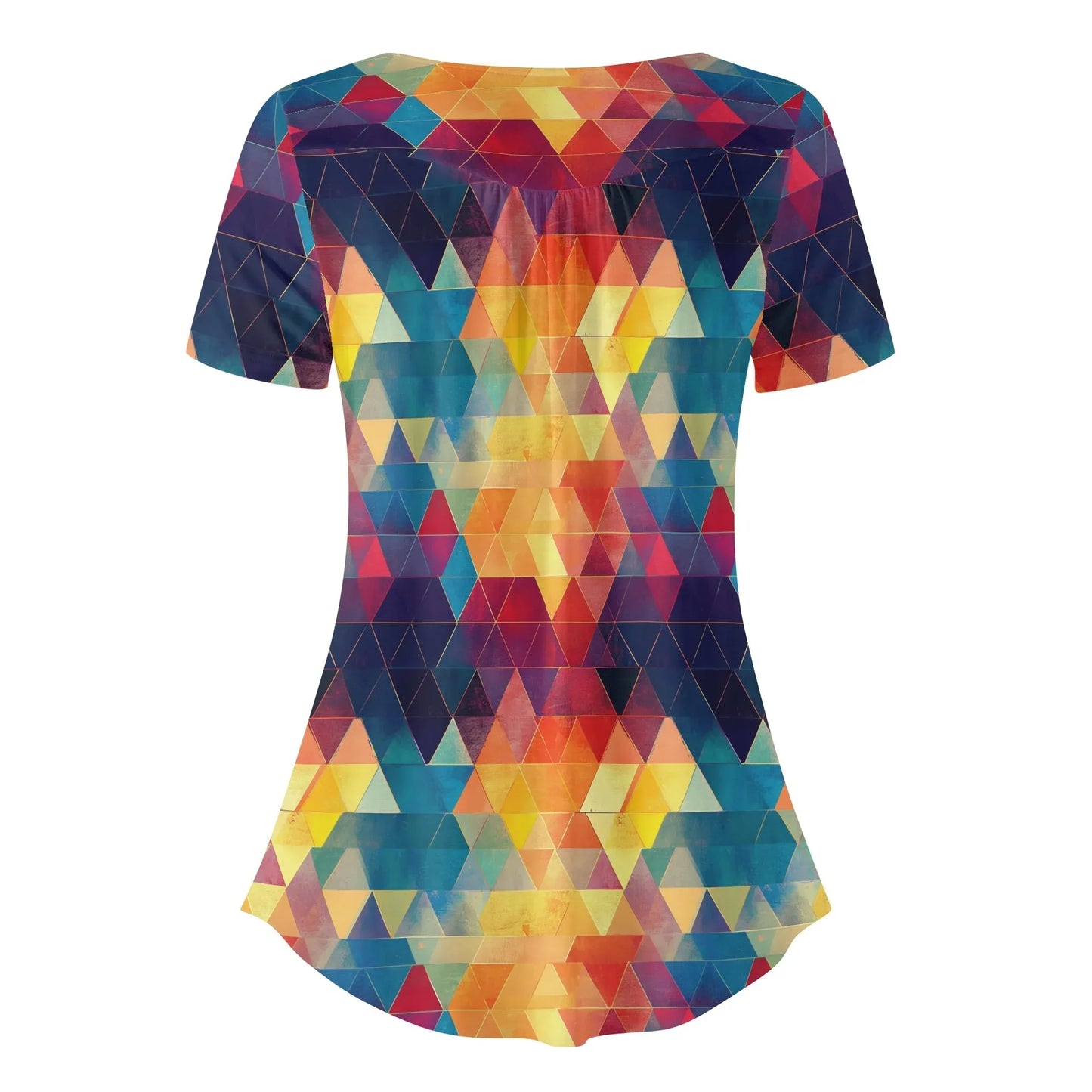 lockere-bluse-mit-u-ausschnitt-und-kurzen-armeln-fur-damen-triangle-v2-bluse-jlr-design-23658 - JLR Design