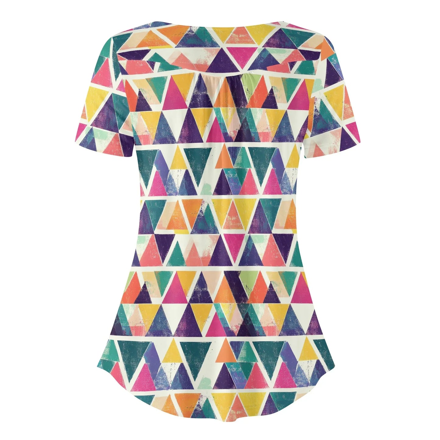 lockere-bluse-mit-u-ausschnitt-und-kurzen-armeln-fur-damen-triangle-v3-bluse-jlr-design-79636 - JLR Design