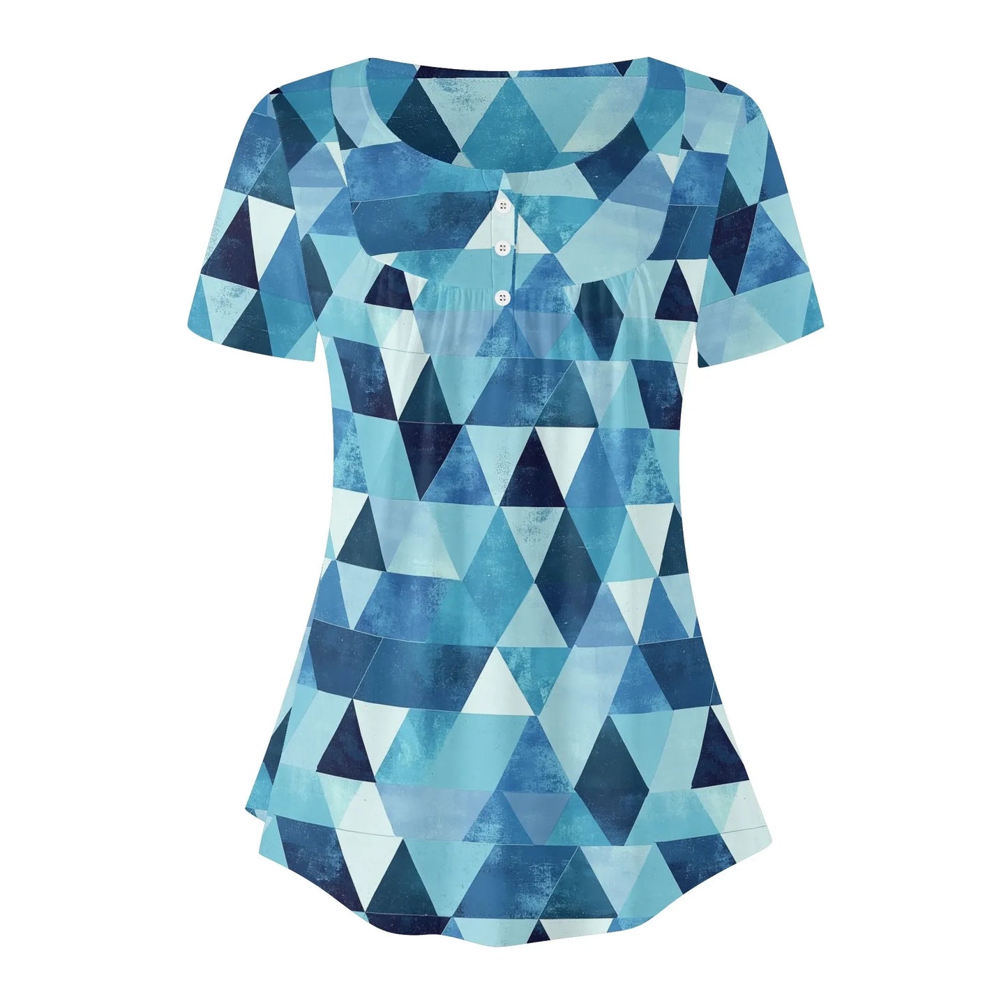 lockere-bluse-mit-u-ausschnitt-und-kurzen-armeln-fur-damen-triangle-v4-bluse-jlr-design-38514 - JLR Design