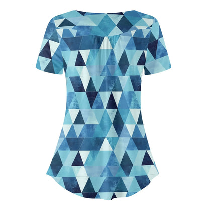 lockere-bluse-mit-u-ausschnitt-und-kurzen-armeln-fur-damen-triangle-v4-bluse-jlr-design-26809 - JLR Design